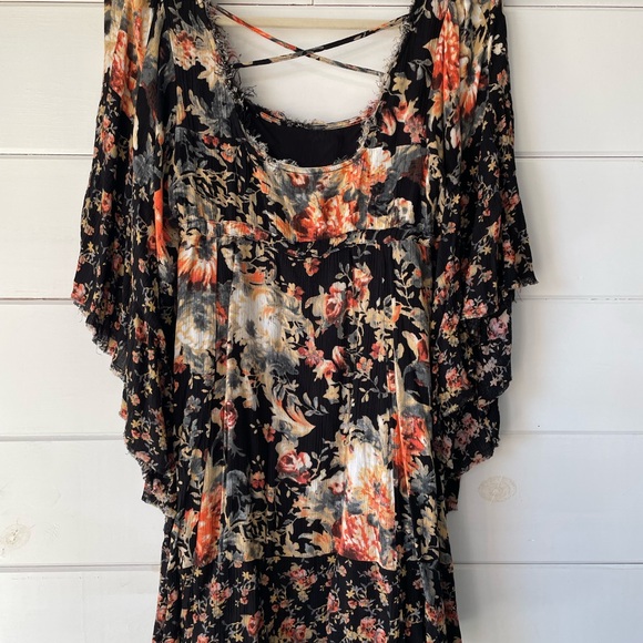 Free People Heart of Gold in Moonlight Mini Babydoll Dress Size S Boho Festival - Picture 4 of 11